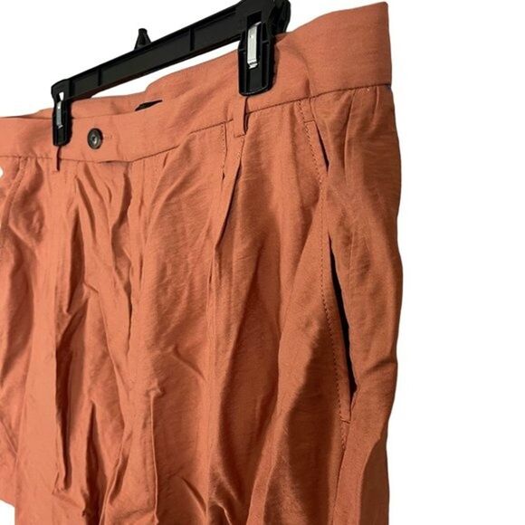 Banana Republic Women's Size 16 Pleated Orange Zip Fly NWT Shorts Blousy Dressy - Picture 9 of 16